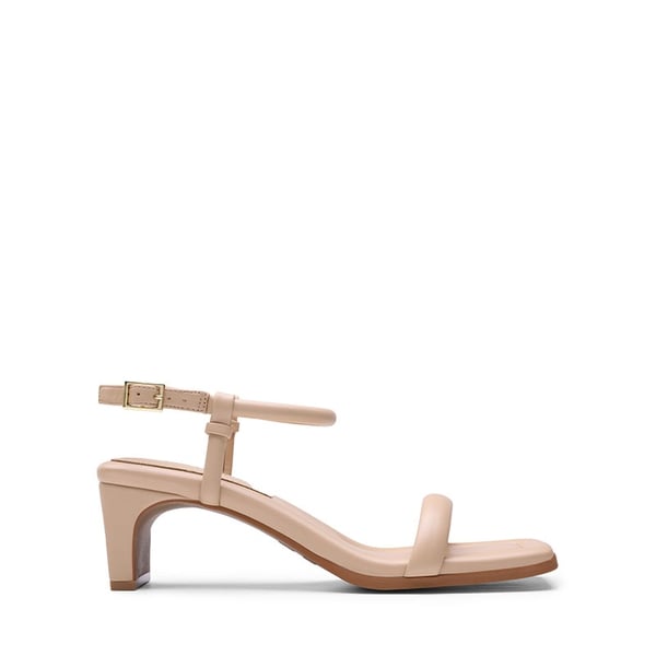 [Wonder Cloud] Hera One-strap Square Toe Rectangular Heel Sandals - NUDE - 1